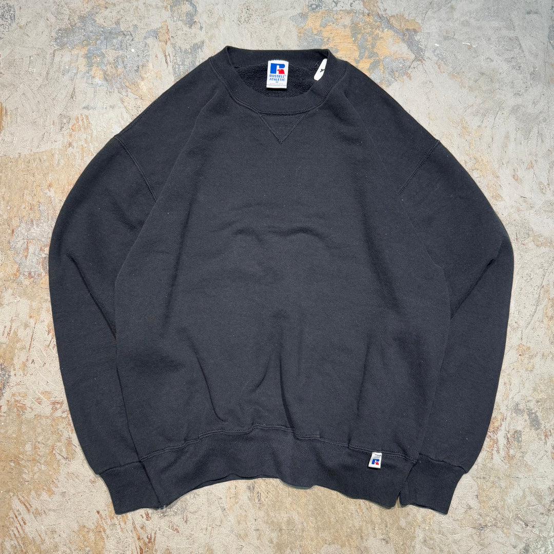 Used clothing Made in USA 80's~ RUSSELLATHLETIC/ Russell Athletic/ Blank Crew Neck Sweatshirt/ Plain/ Size M