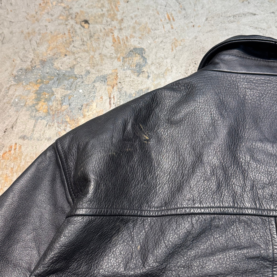 Used clothing ROUNDTREE&YORKE/ Round Tree & York/ Genuine leather zip-up leather jacket/ Cowhide/ Size XL