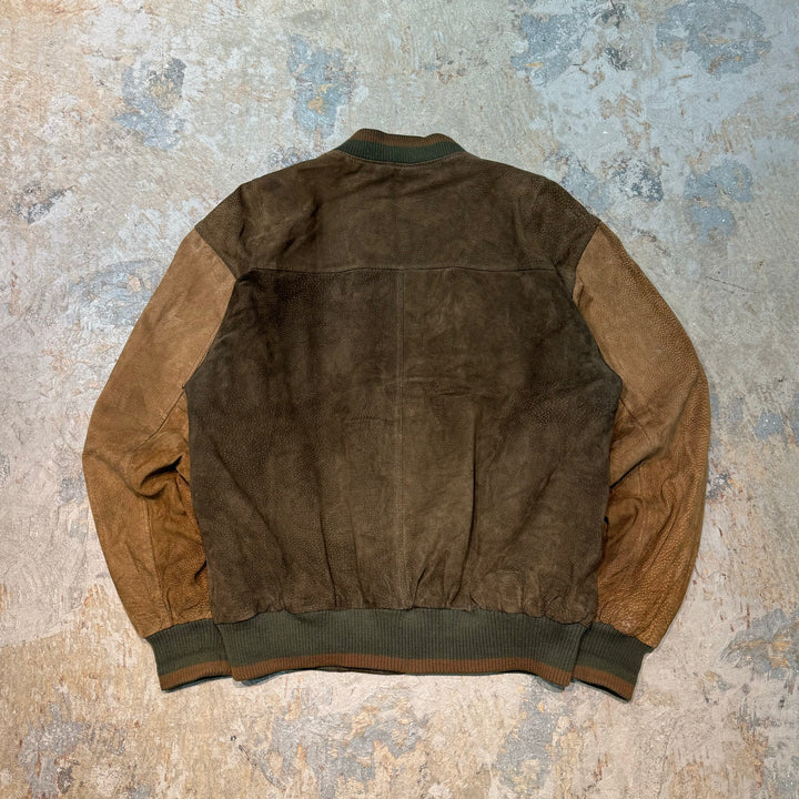 중고 의류 미국 빈티지/ 스웨이드 가죽 자켓/ 스웨이드 대표팀 재킷/ 누벅/ 가죽/ 크기 L