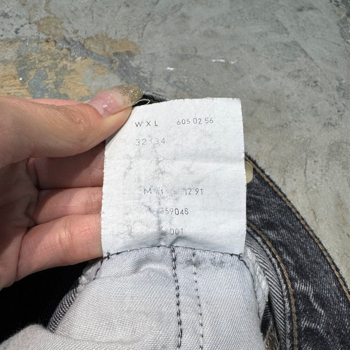 중고 의류 90 년대 ~ 레위/블랙 데님 바지/605/실제 크기 31 x 32