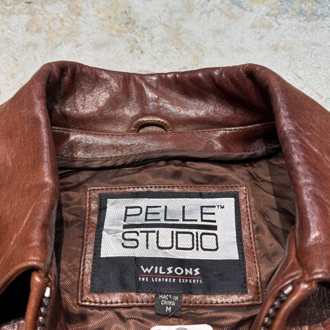 Used clothing PELLE STUDIO/Pelle Studio/Wilson's Leather/Zip-up Leather Jacket/Size M