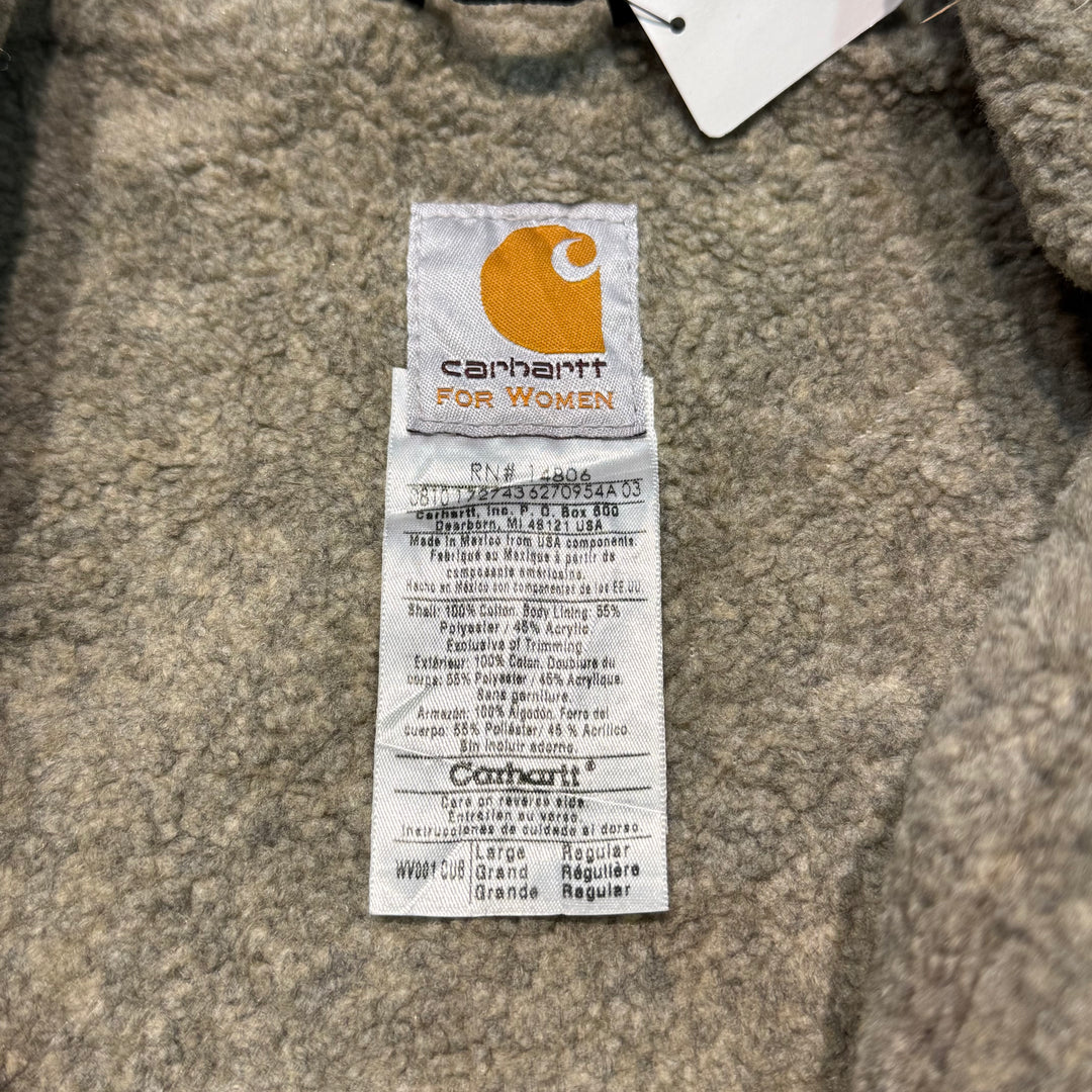 Used clothing Carhartt for women/ Carhartt for women/ Duck fabric vest/ Boa lining/ Size L