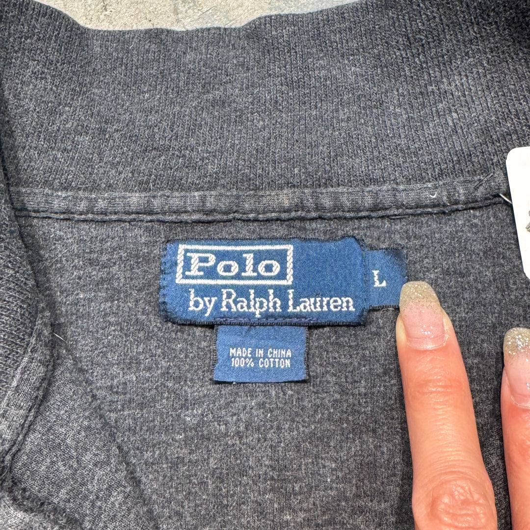 Ralph Lauren/ Polo Ralph Lauren/ Half Zip Knit Sweater/ Cotton 니트/ 크기 L의 중고 의류 폴로