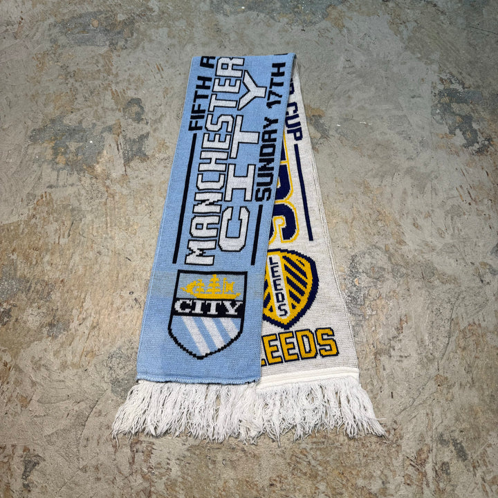 Used clothing soccer scarf / MANCHESTER CITY FC / LEEDS UNITED FC / Leeds United