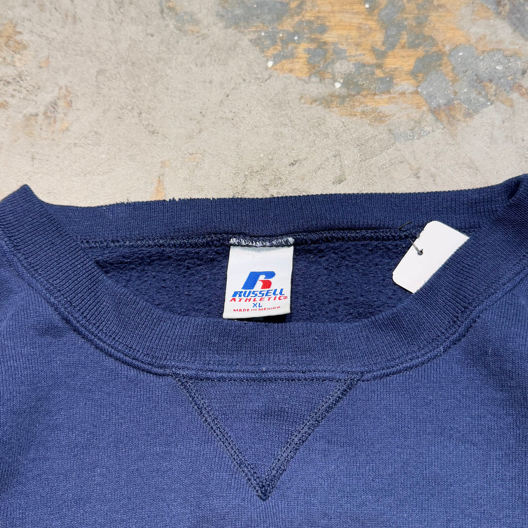 Used clothing 90's~ RUSSELLATHLETIC/ Russell Athletic/ Blank Crew Neck Sweatshirt/ Plain/Size XL
