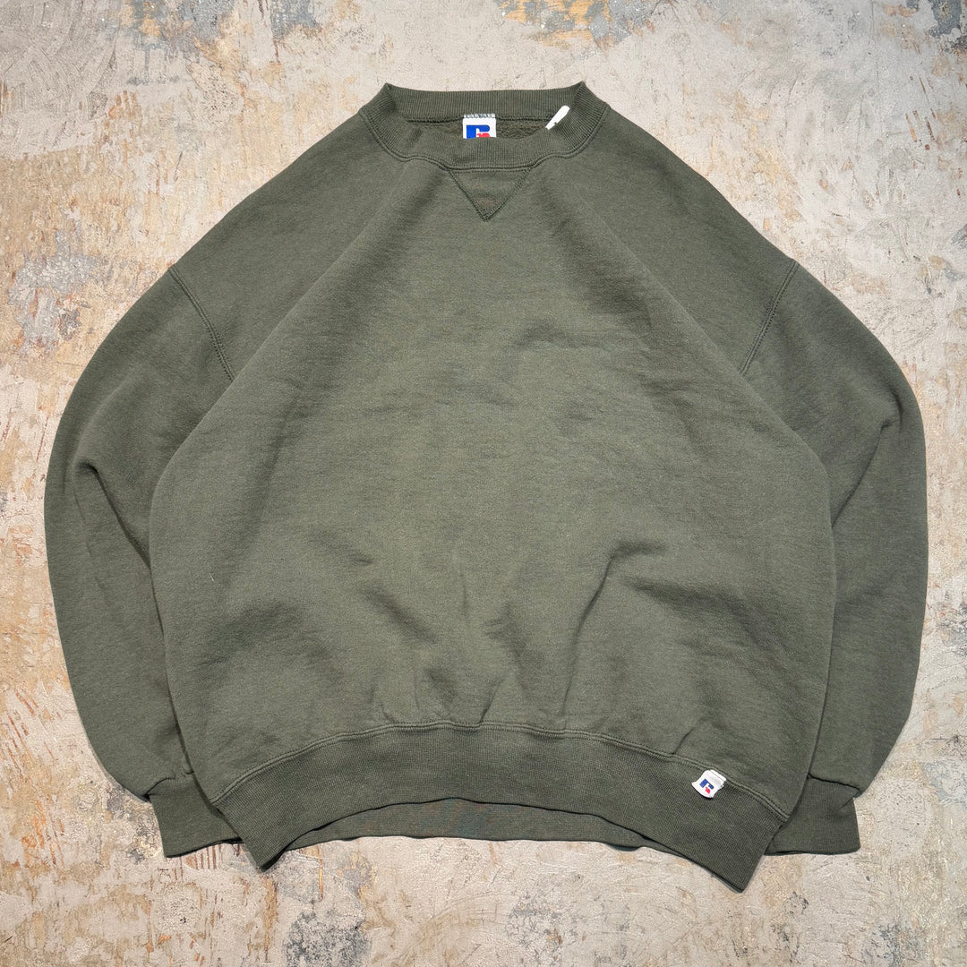 Used clothing Made in USA 80's~ RUSSELLATHLETIC/ Russell Athletic/ Blank Crew Neck Sweatshirt/ Plain/Size XL