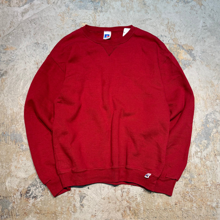 Used clothing 90's~ RUSSELL ATHLETIC/ Russell Athletic/ Blank crew neck sweatshirt/Size M