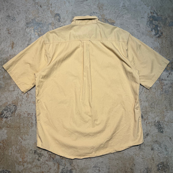 古着 carhartt/カーハート/ ボタンダウン半袖シャツ/無地/サイズL