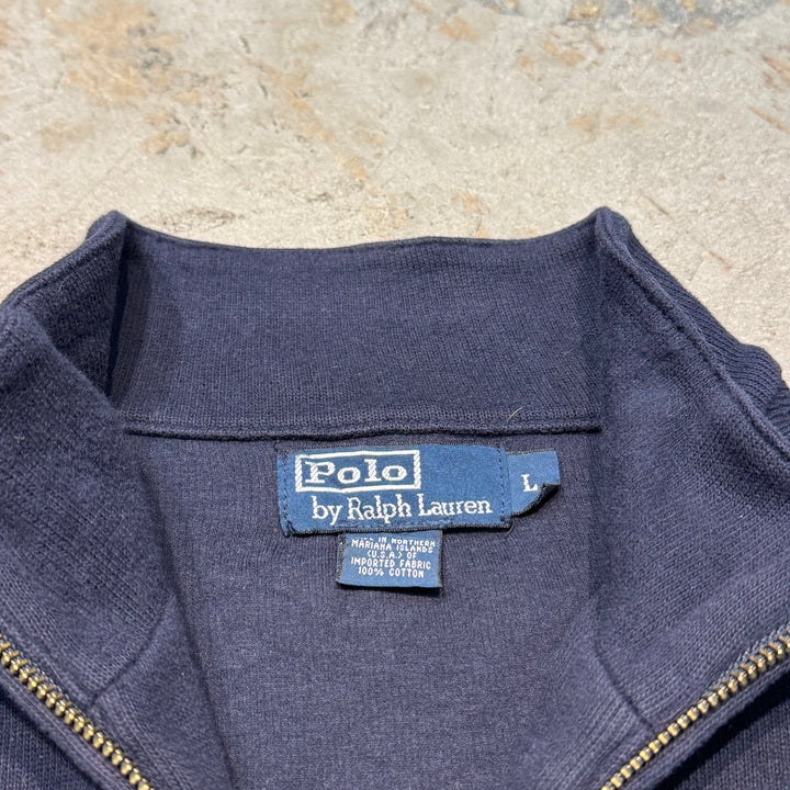 Ralph Lauren/ Polo Ralph Lauren/ Half Zip Knit Sweater/ Cotton 니트/ 크기 L의 중고 의류 폴로