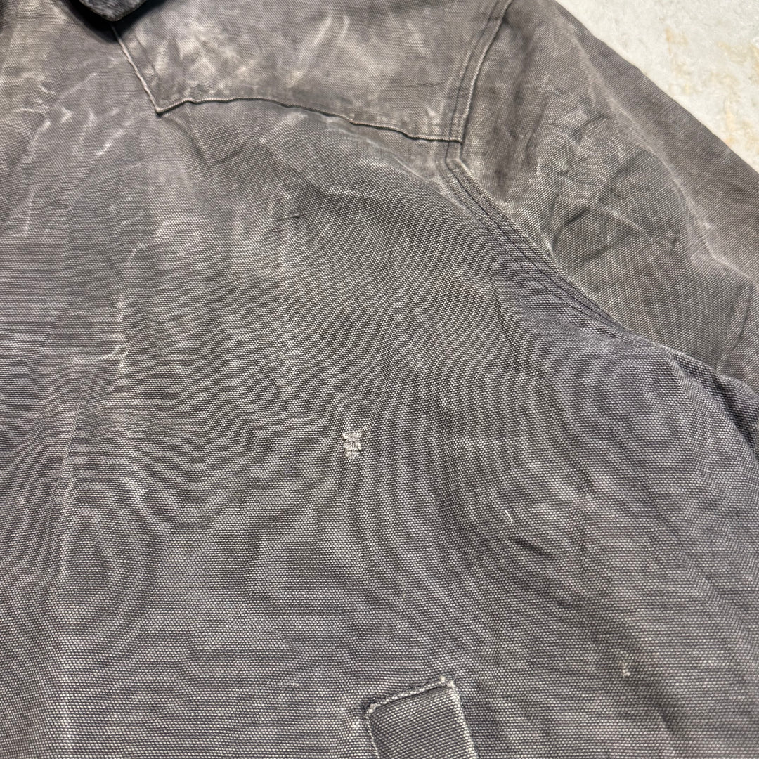 Used clothing Made in USA 80's~ Carhartt/ Santa Fe jacket/ Duck fabric/ Quilted lining/ Corduroy collar/ Equivalent to size XL