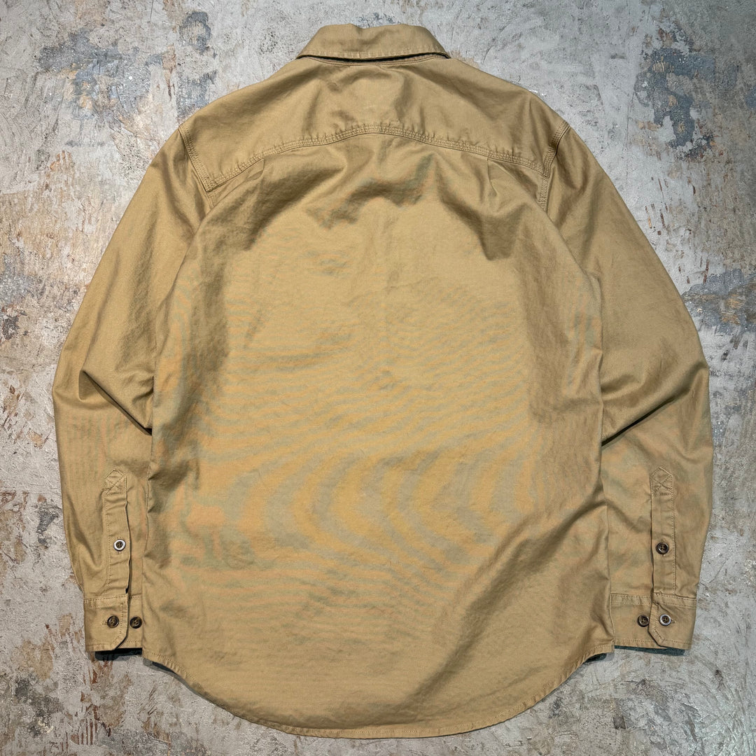 古着 carhartt/カーハート/ ボタンダウン長袖ワークシャツ/ 無地/ サイズM