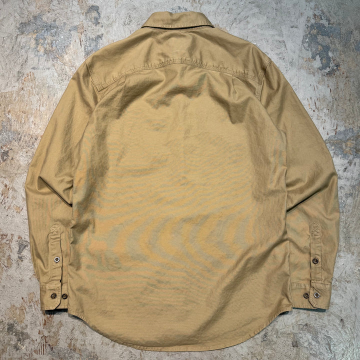古着 carhartt/カーハート/ ボタンダウン長袖ワークシャツ/ 無地/ サイズM