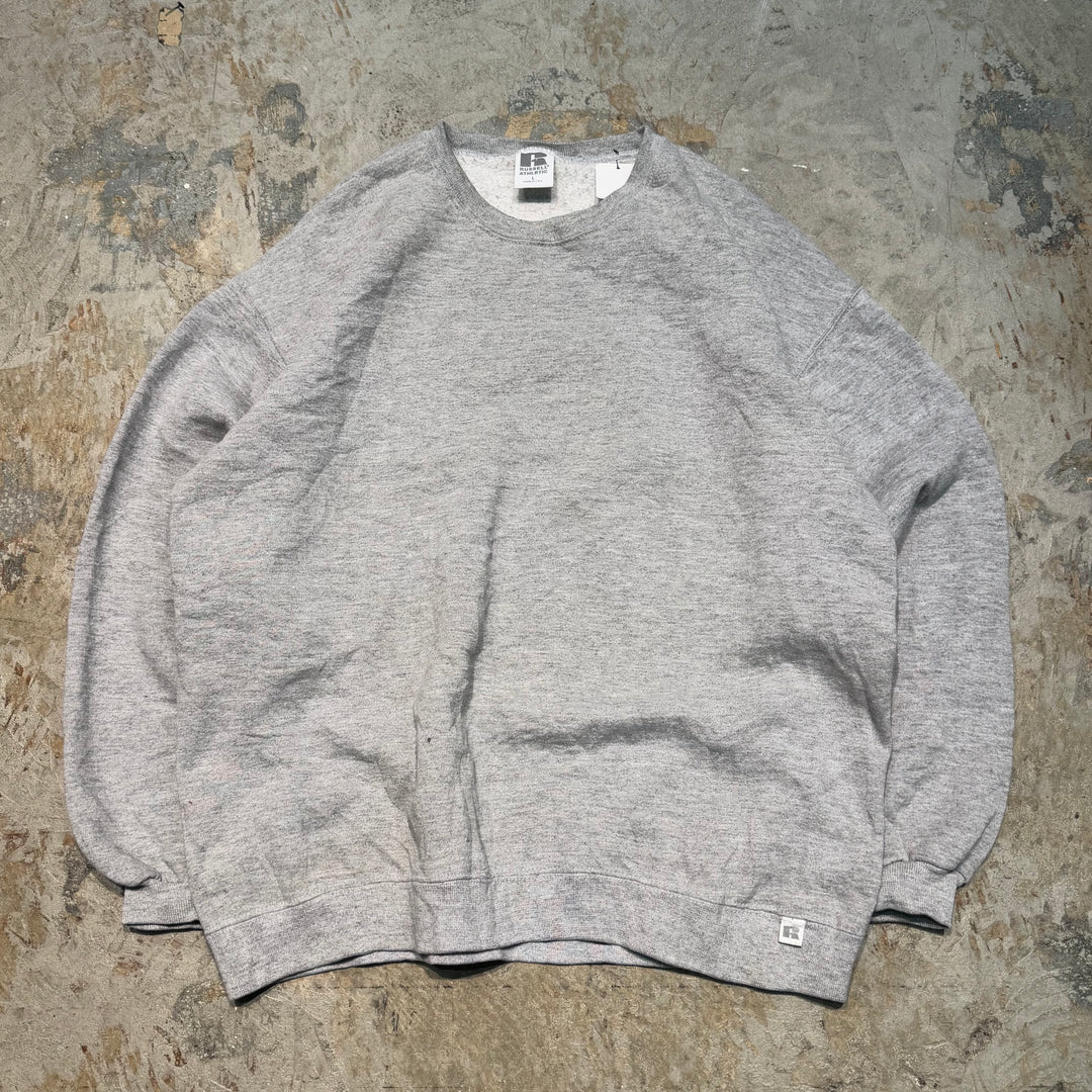 Used clothing Made in USA 80's ~ RUSSELLATHLETIC/ Russell Athletic/ Blank Crew Neck Sweatshirt/ Plain/ Size L
