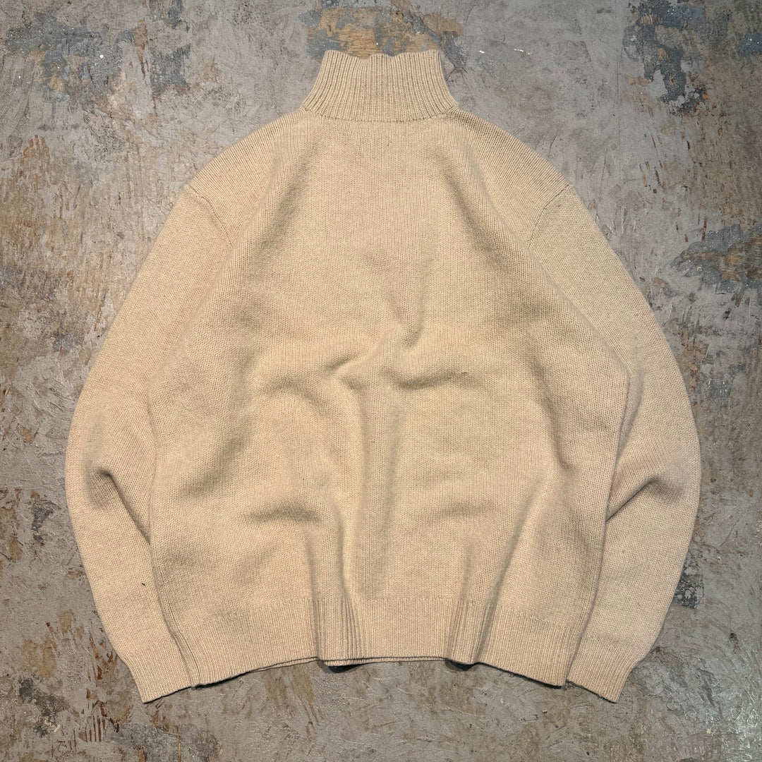 Ralph Lauren/ Polo Ralph Lauren의 중고 의류 폴로/ 하프 지퍼 니트 스웨터/ 램 양모 니트/ 크기 XL