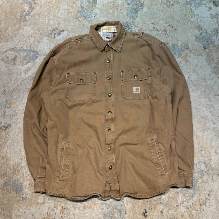 Used clothing CARHARTT/Carhartt/Canvas shirt jacket/Check lining/Size L