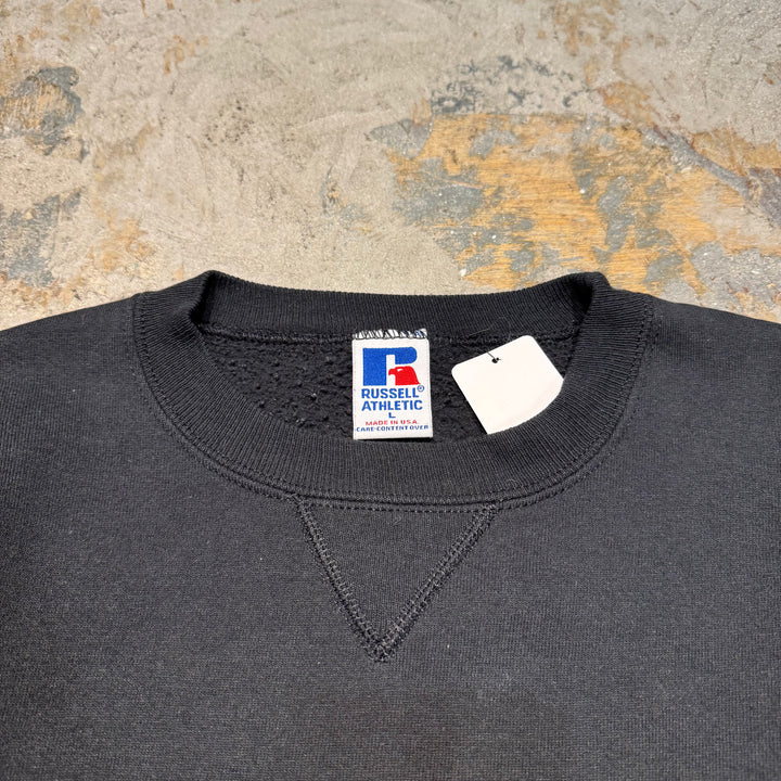 미국 80 년대에서 만든 중고 의류 ~ Russellathletic/ Russell Athletic/ Blank Crew Neck Wekeshirt/ Plain/ Size L