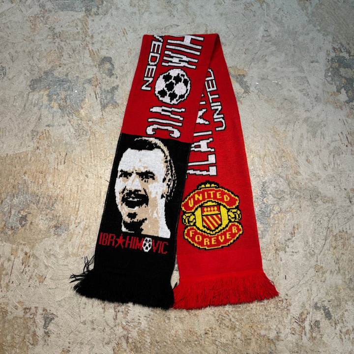 Used soccer scarf / MANCHESTER UNITED FC / IBRAHIMOVIC / IBRAHIMOVIC
