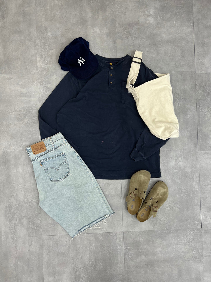 #56 Carhartt Henley Pocket L/S 티 사이즈 XL