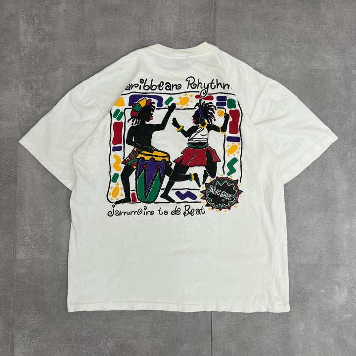 #60 90의 빈티지 Irieblue 티 싱글 스티치 미국 크기 L