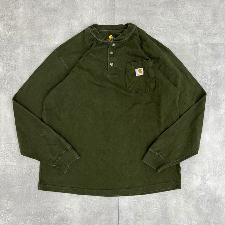 #54 Carhartt Henley Pocket L/S 티 사이즈 L.