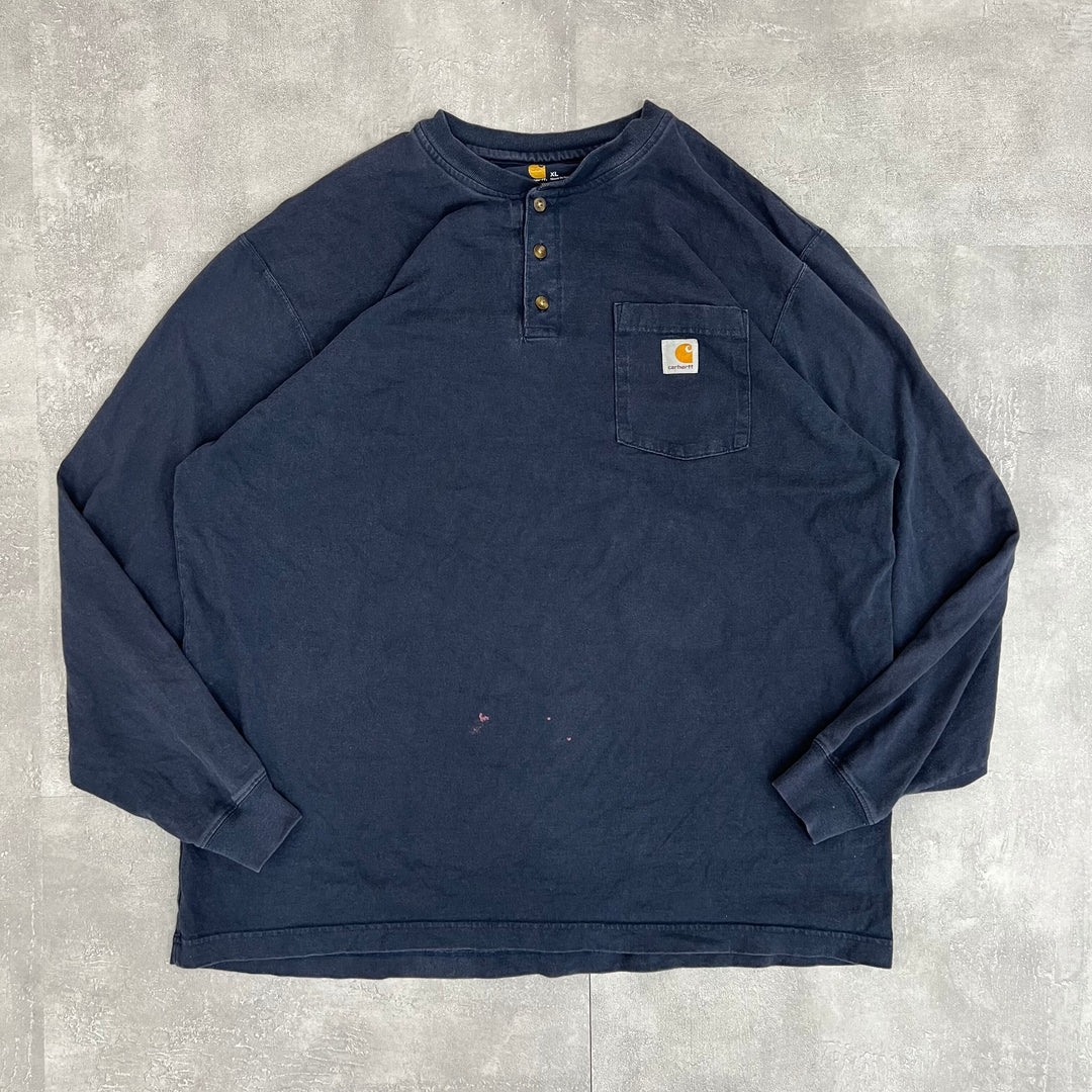 #56 Carhartt Henley Pocket L/S 티 사이즈 XL