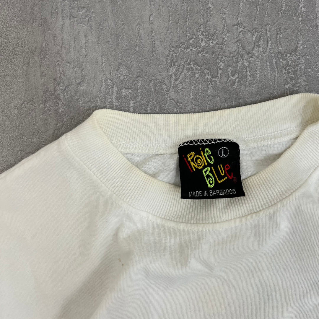 #60 90의 빈티지 Irieblue 티 싱글 스티치 미국 크기 L