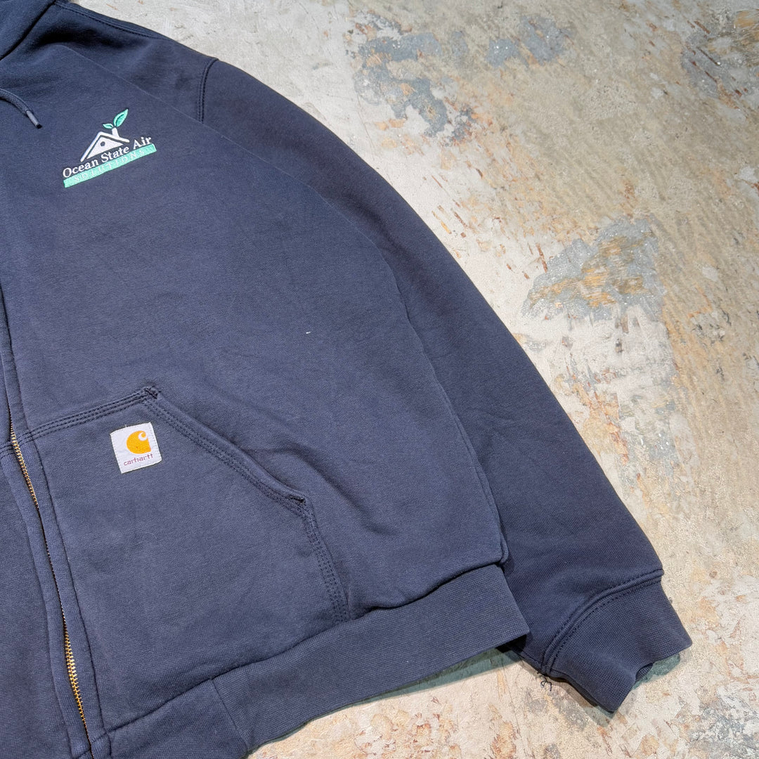 古着 Carhartt/ カーハート/ ジップアップパーカー/ 企業ロゴ/ サイズL