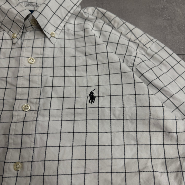 古着 90's POLO by Ralph Lauren/ ラルフ ローレン/ ボタンダウン長袖シャツ/ チェック柄/ サイズM