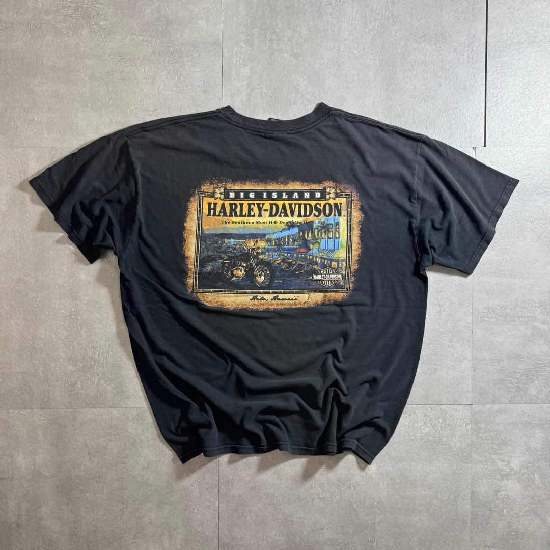 古着 Harley-Davidson ハーレーダビッドソン プリントTシャツ アメカジ サイズXL相当
