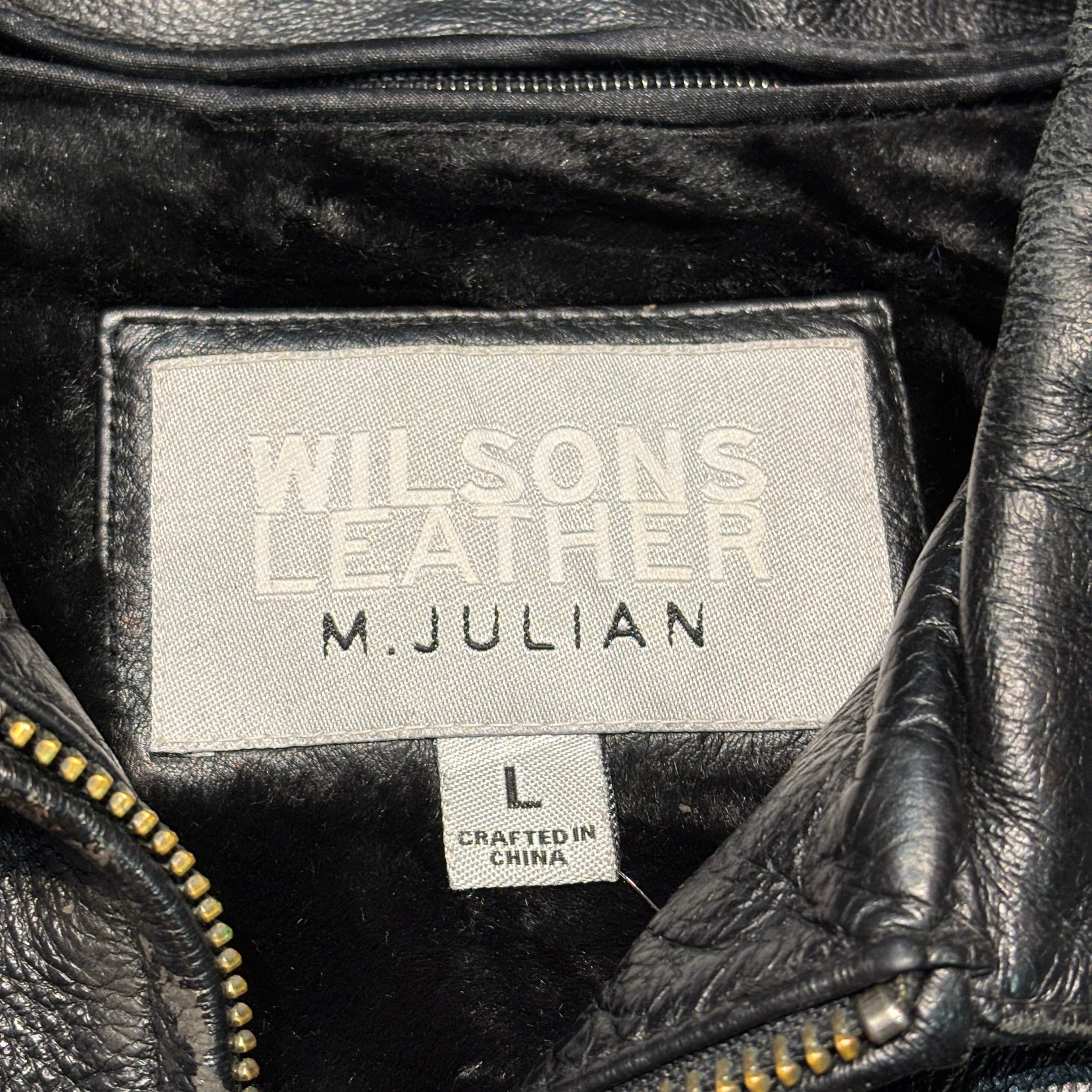 古着 WILSONS LEATHER/ ウィルソンズレザー/ 本革ジップアップレザー
