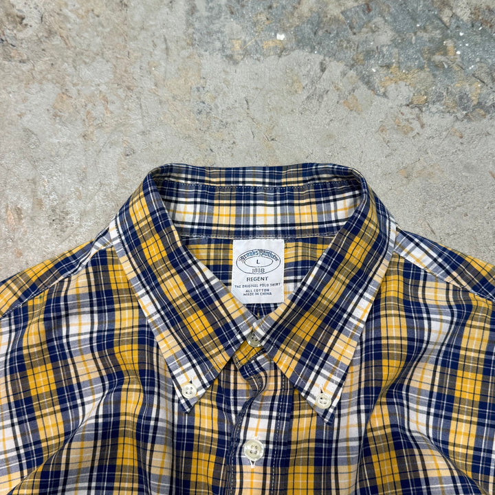 古着 BROOKS BROTHERS/ ブルックス ブラザーズ/ ボタンダウン長袖シャツ/ チェック柄/ サイズL