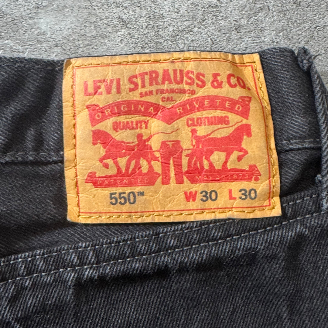 古着 Levi's/ リーバイス/ ブラックデニムパンツ/ 550/ 実寸サイズ28×29