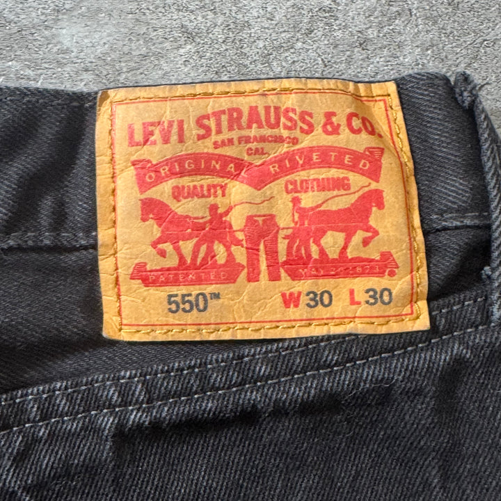 古着 Levi's/ リーバイス/ ブラックデニムパンツ/ 550/ 実寸サイズ28×29