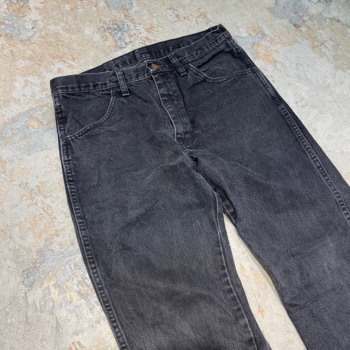 #4271 古着 RUSTLER/ラスラー/Black Denim Pants/ブラックデニムパンツ/サイズ31×32