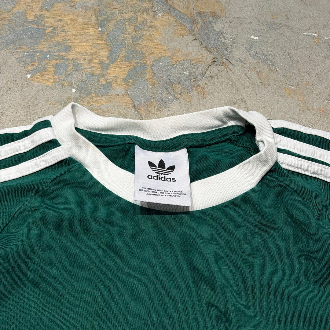 古着 adidas/ アディダス/ プリントTシャツ/ トレフォイルロゴ/ 刺繍/ サイズS相当