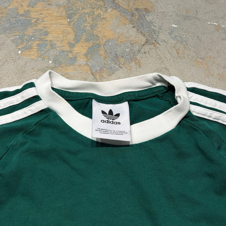古着 adidas/ アディダス/ プリントTシャツ/ トレフォイルロゴ/ 刺繍/ サイズS相当