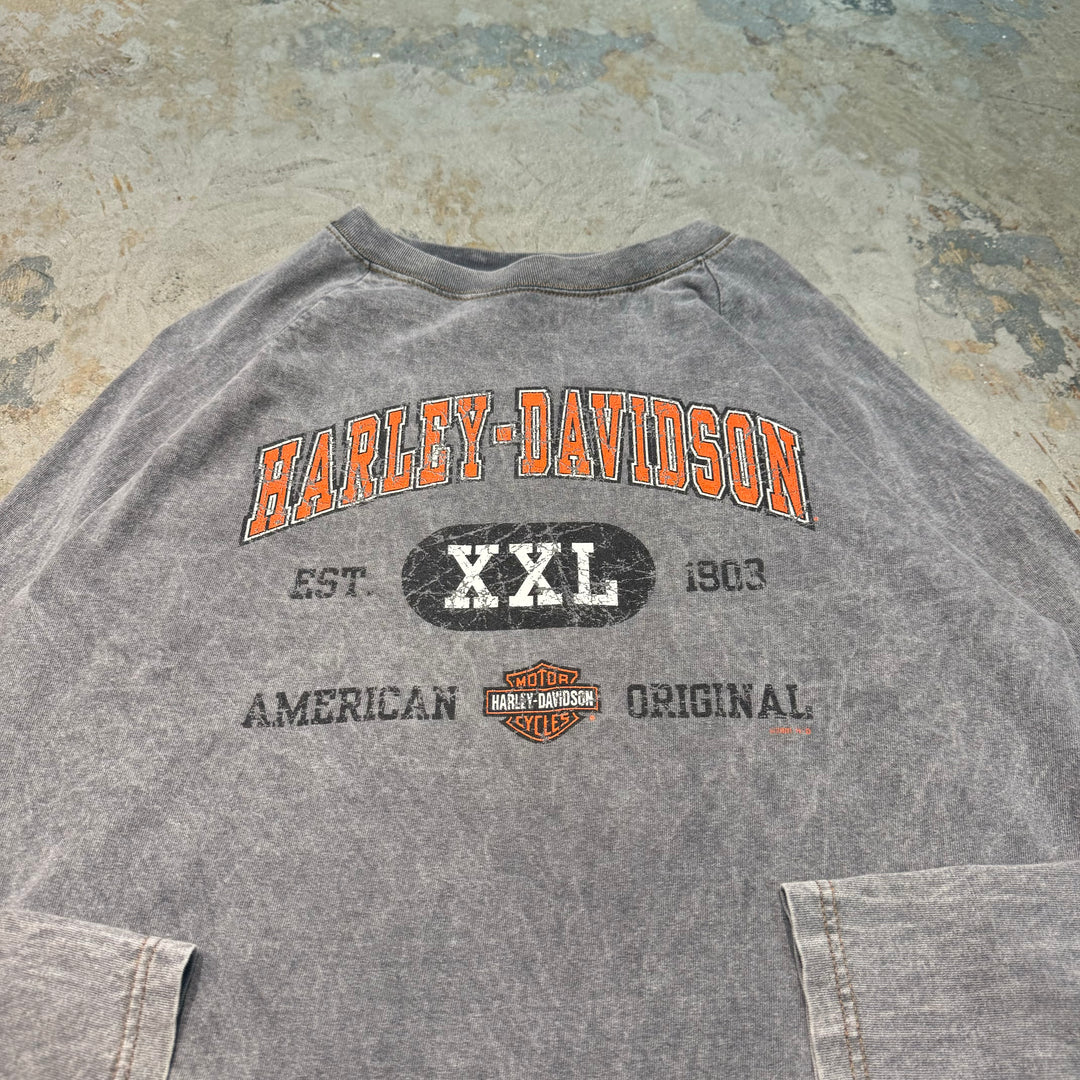 Used clothing Made in USA Harley-Davidson/Harley-Davidson/ Printed long sleeve T-shirt/ Size M