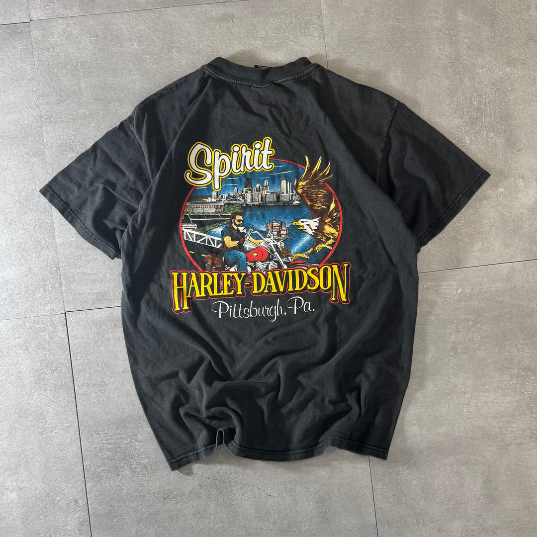 古着 USA製 90's Harley-Davidson ハーレーダビッドソン プリントTシャツ サイズL