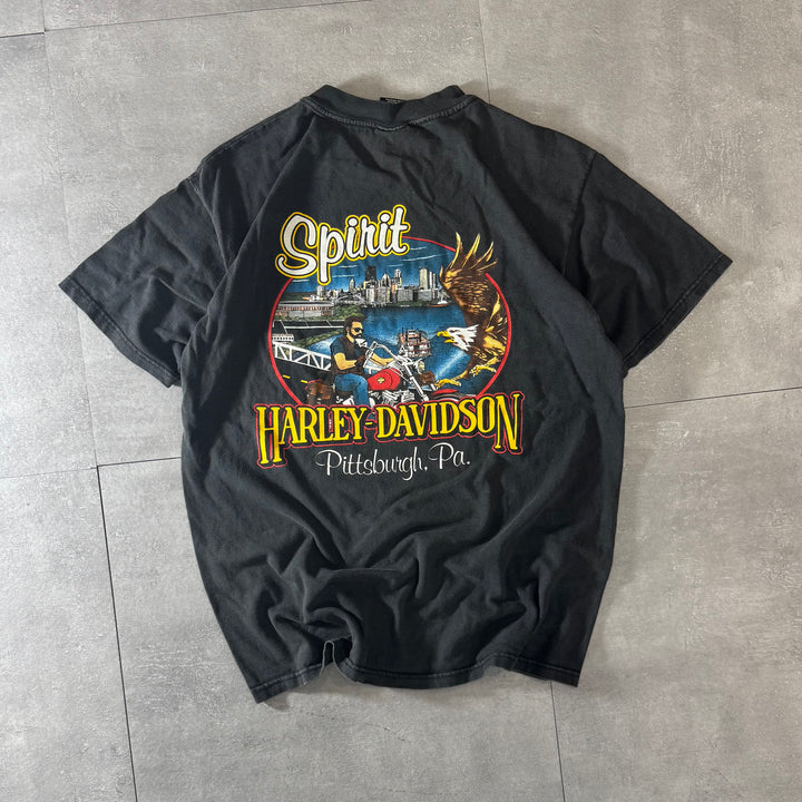 古着 USA製 90's Harley-Davidson ハーレーダビッドソン プリントTシャツ サイズL