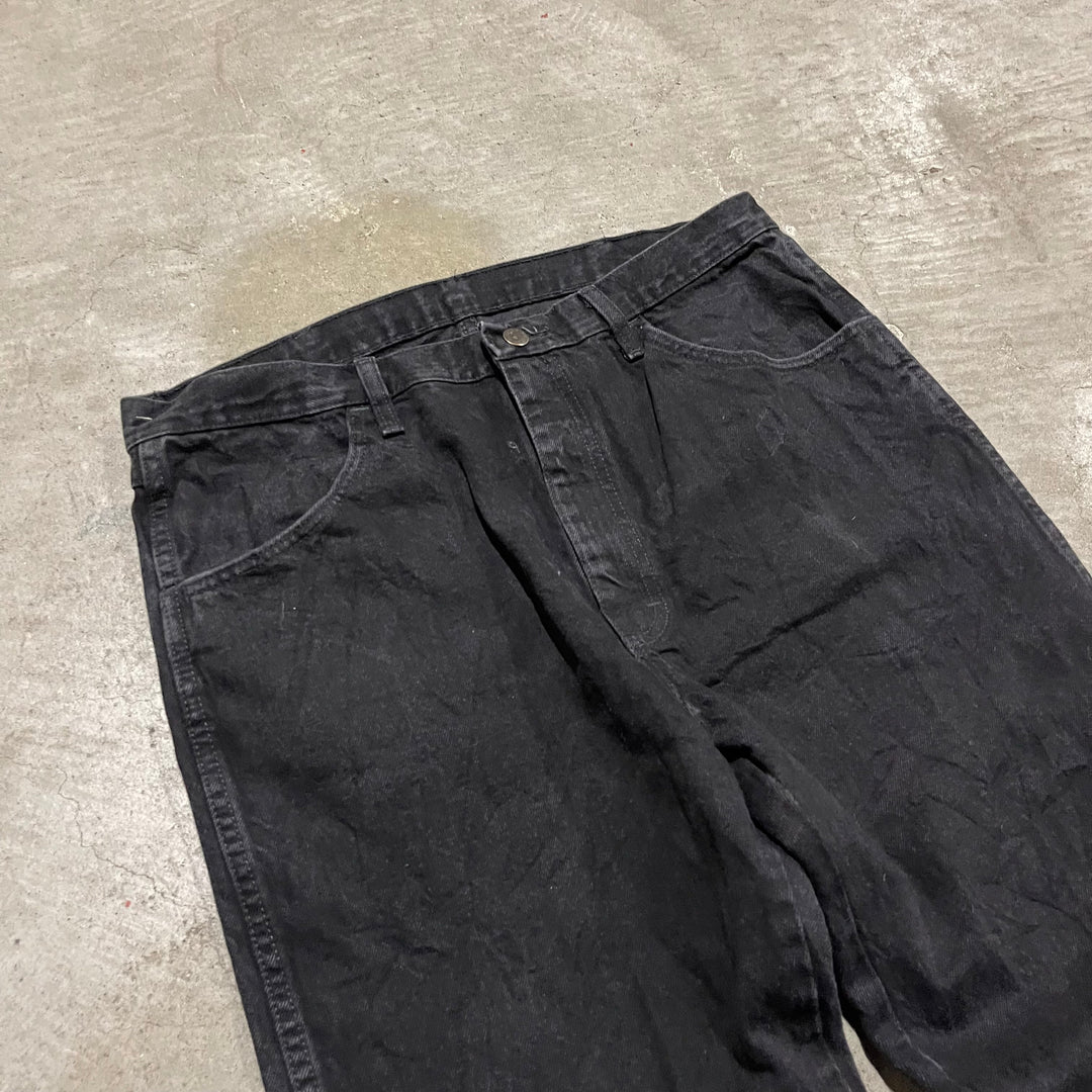 #4256 古着 RUSTLER/ラスラー/Black Denim Pants/ブラックデニムパンツ/サイズ36×32