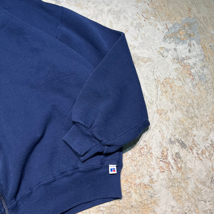 #4036 古着 Russell Athletic/ラッセル アスレチック/Zip Up Blank Sweat Shirt/ジップアップブランクスウェット/サイズXXL