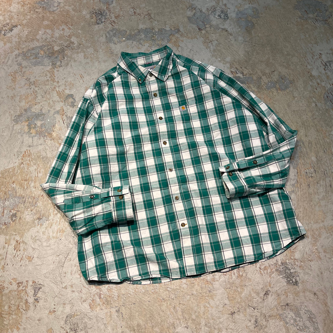 #4426 古着 Carhartt/カーハート/Long Sleeve Button Down Shirt/長袖ボタンダウンシャツ/チェック柄/サイズXXL