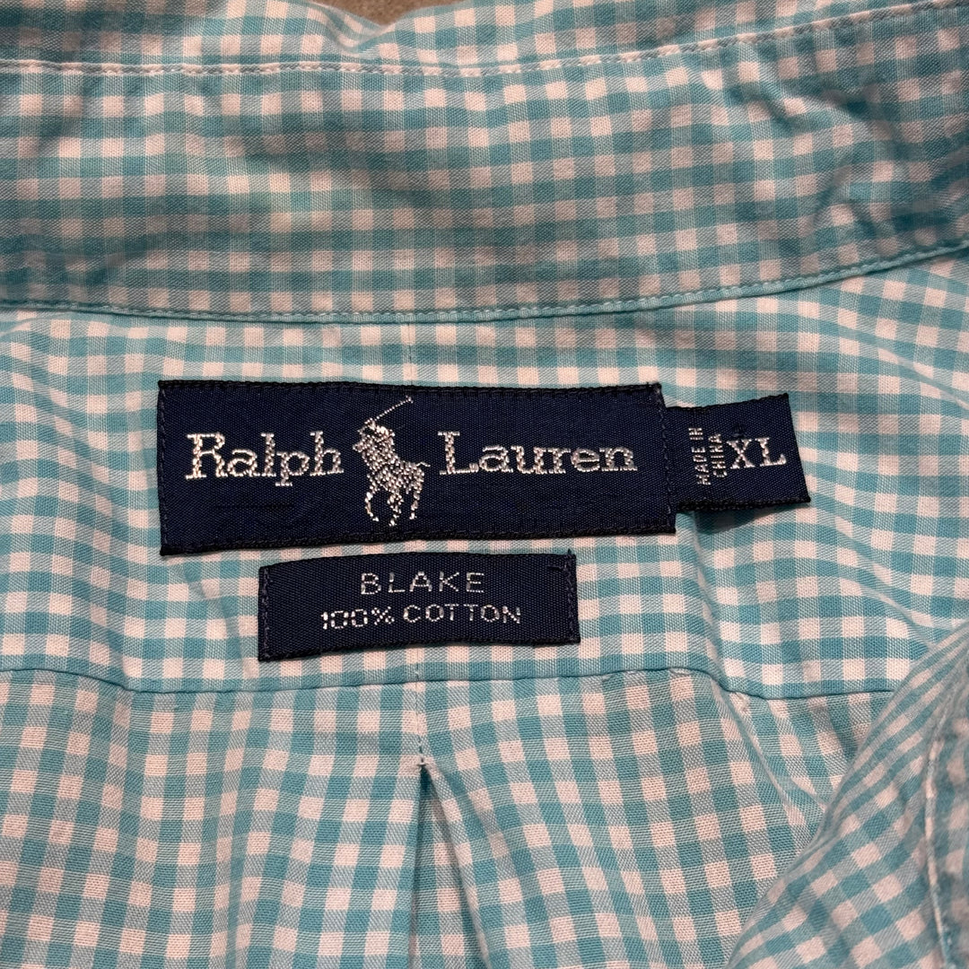 古着 POLO by Ralph Lauren/ ラルフ ローレン/ ボタンダウン長袖シャツ/ チェック柄/ サイズXL