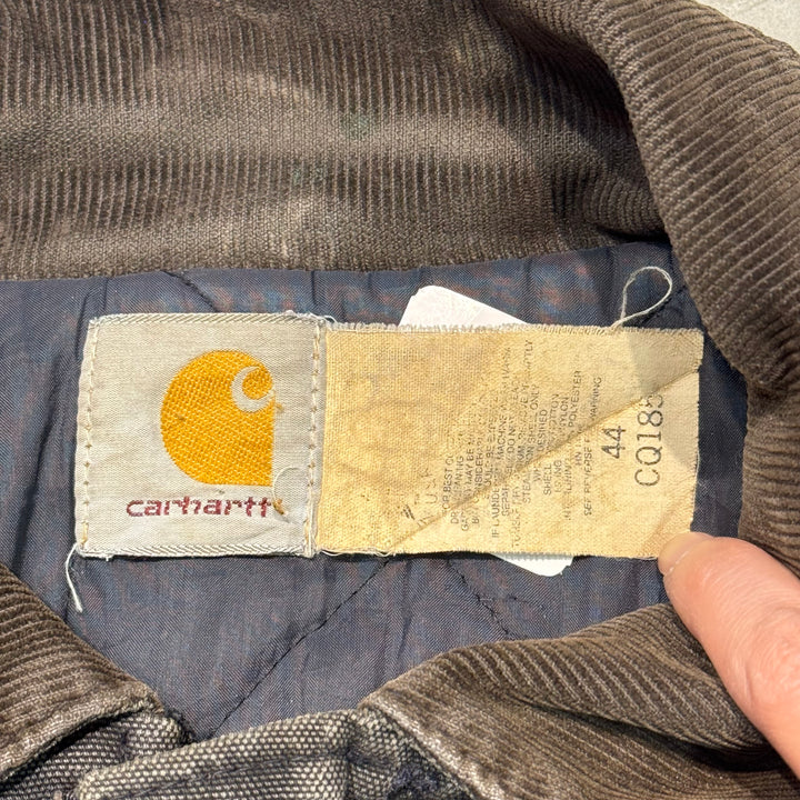 古着 USA製 carhartt/ カーハート/ トラディショナルコート/ 裏地キルティング/ 襟コーデュロイ/サイズXL相当