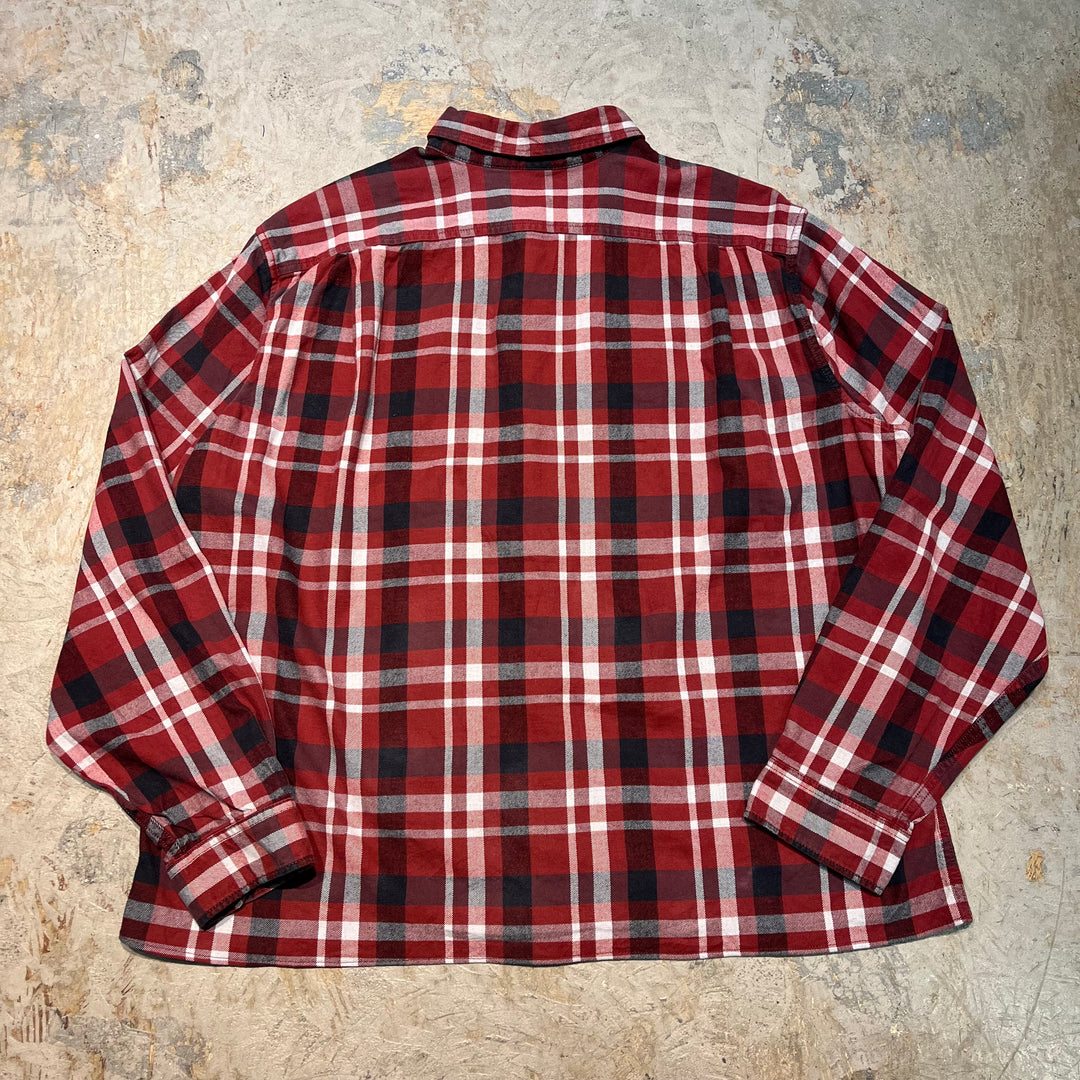 古着 Eddie Bauer/ エディー･バウアー/ コットンネルシャツ/ チェック柄/ リメイク/ サイズXL