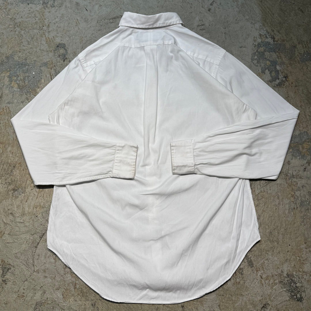 古着 POLO by Ralph Lauren/ ラルフ ローレン/ ボタンダウン長袖シャツ/ 無地/ サイズM