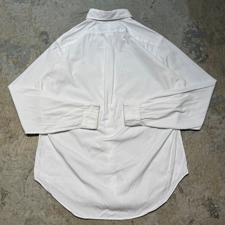 古着 POLO by Ralph Lauren/ ラルフ ローレン/ ボタンダウン長袖シャツ/ 無地/ サイズM