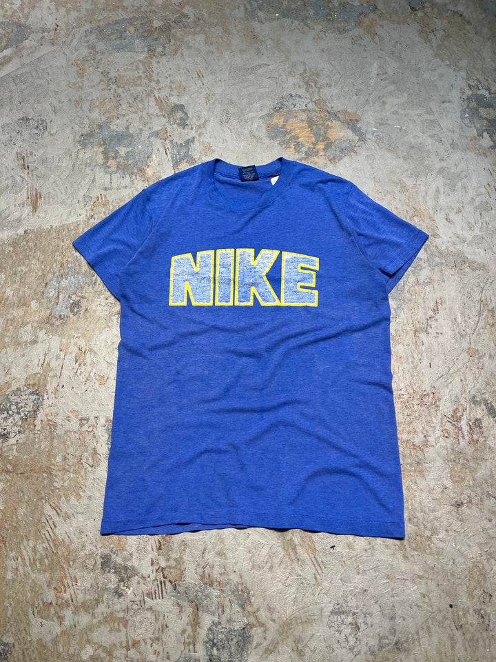 #MA112 古着 USA製 80's NIKE/ナイキ/紺タグ/ヴィンテージ シングルステッチ Tシャツ/サイズM