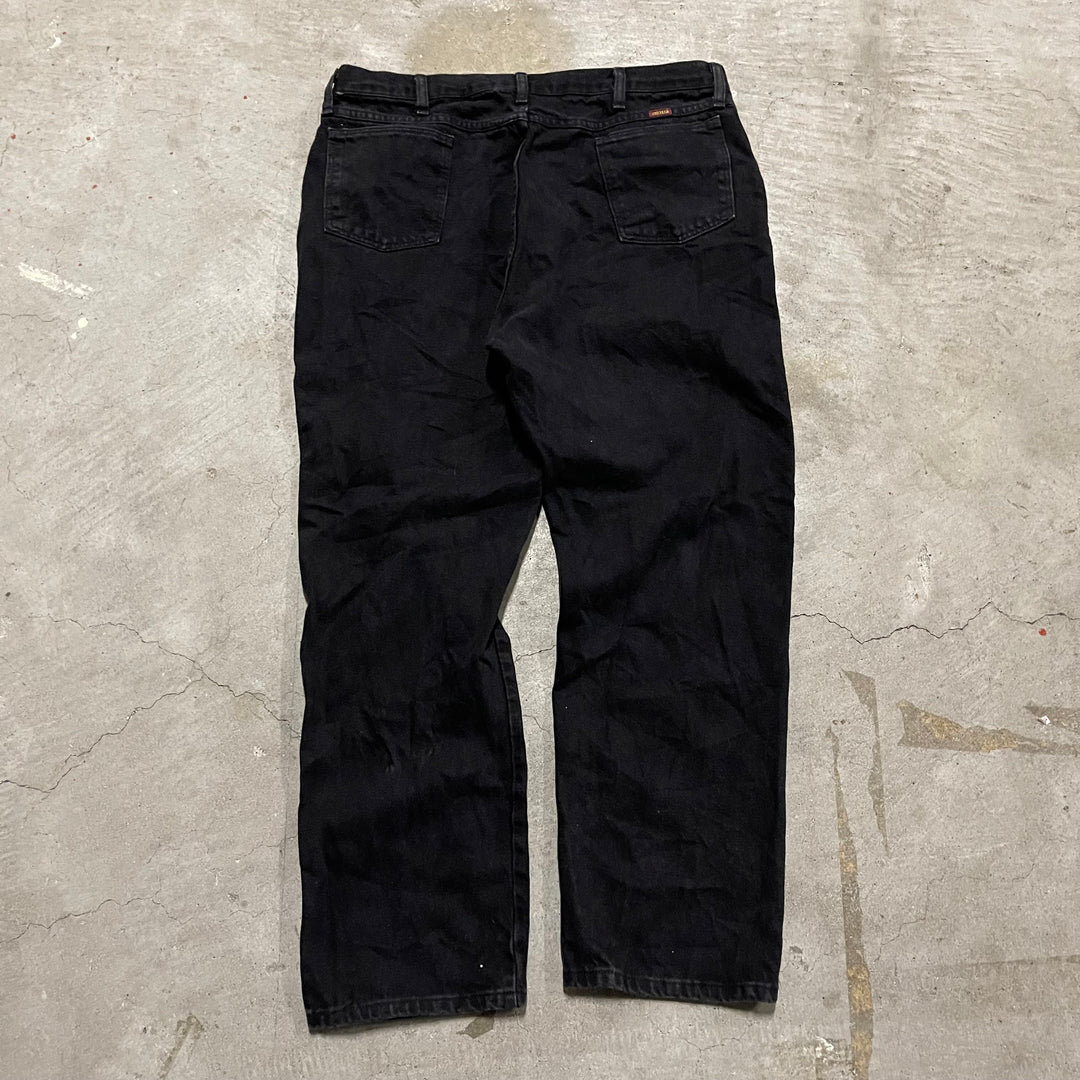 #4266 古着 RUSTLER/ラスラー/Black Denim Pants/ブラックデニムパンツ/サイズ40×30