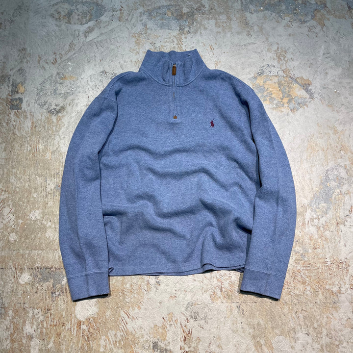 #3860 古着POLO by Ralph Lauren/ポロバイラルフローレン/Half zip knit/ハーフジップニット/サイズXL